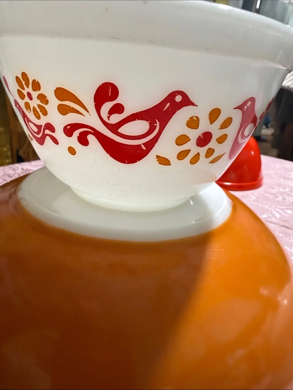 Vintage friendship birds 401-404 mixing bowl set